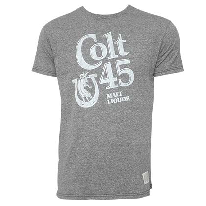 Colt 45 Retro Brand Grey Logo Tee