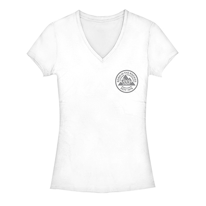 Coors Light Chest Logo Women's White TShirt