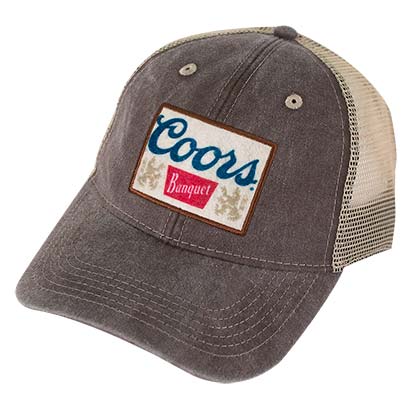 Coors Banquet Brown Patch Logo Mesh Snapback Hat