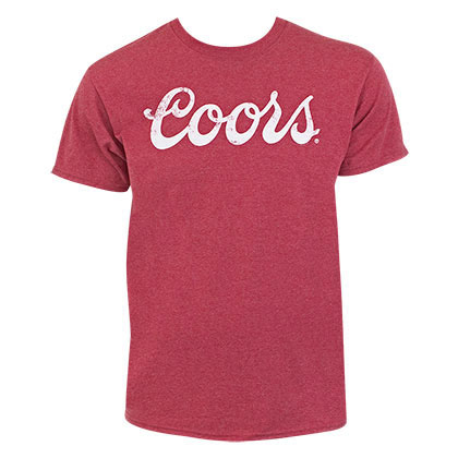 Coors Faded Script Logo Men's Red T-Shirt