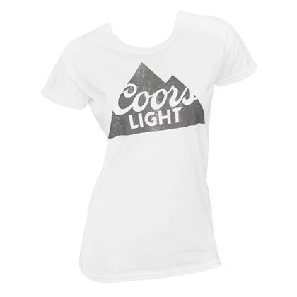 Coors Light Women's White Tee Shirt