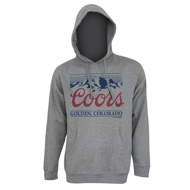 Coors Men's Grey Golden Colorado Hoodie