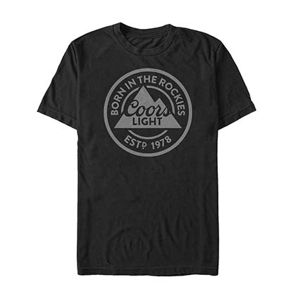 Coors Light Born In The Rockies 1978 Black Tshirt