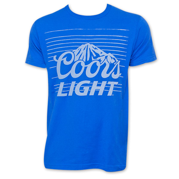 Coors Light Blue Banquet Striped T-Shirt