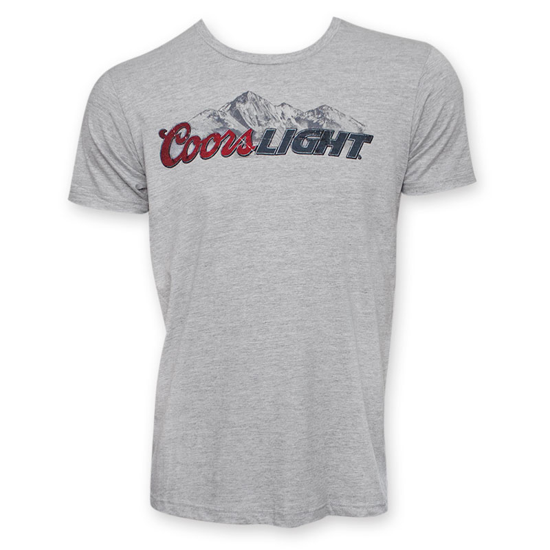 Coors Light Grey Mountains Logo Tee Shirt