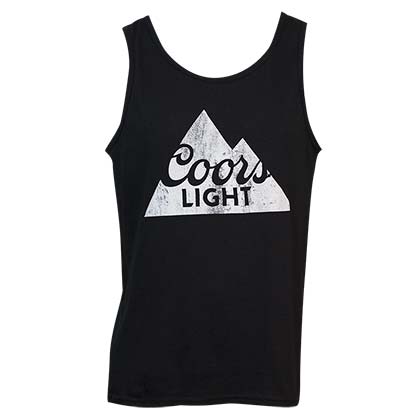 Coors Light Beer Logo Shirt Black Mens Tank Top