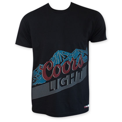 Coors Light Black Lower Half Moutains Logo T-Shirt