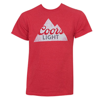 Coors Light Rocky Mountains Logo Red Tshirt