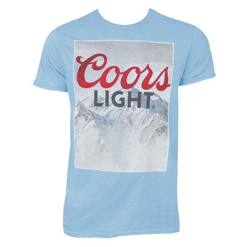 Coors Light Men's Sky Blue Mountain Image T-Shirt