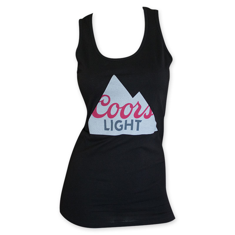 Coors Light Women's Black Mountains Logo Tank Top Coors Light Women's Black Mountains Logo Tank Top