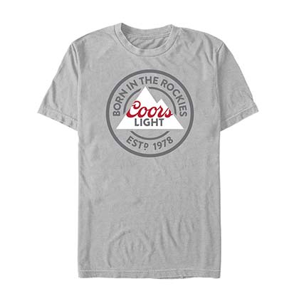 Coors Light Born In The Rockies Men's Athletic Grey TShirt