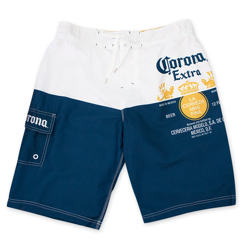 Corona Extra Label Board Shorts Corona Extra Label Board Shorts