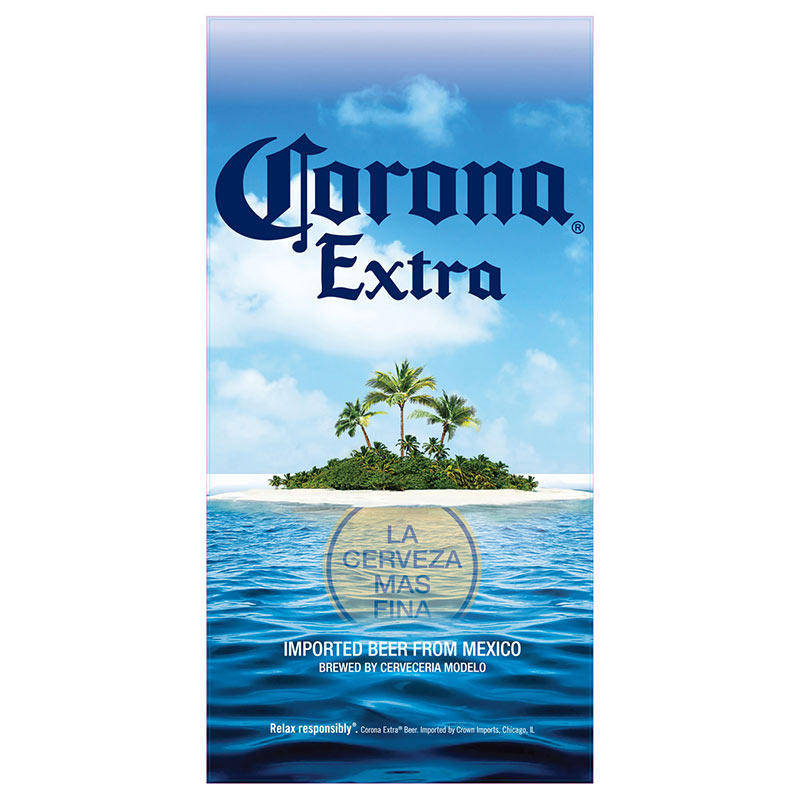 Corona Extra Deserted Island Beach Towel Corona Extra Deserted Island Beach Towel