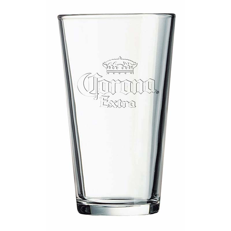 Corona Extra Clear Stamped Logo Pint Glass Corona Extra Clear Stamped Logo Pint Glass