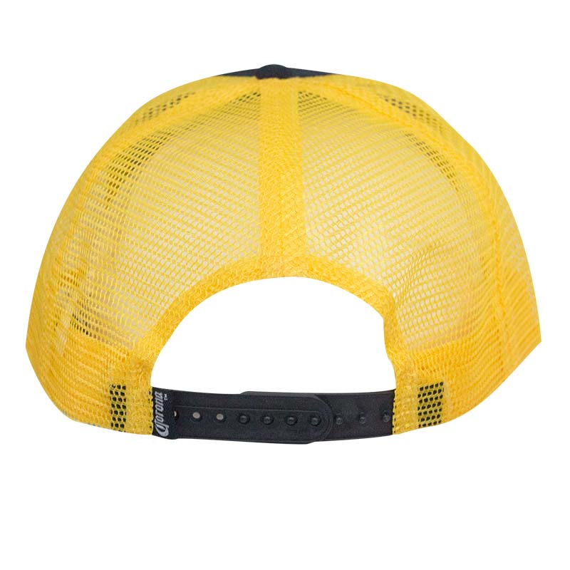 Corona Extra Mesh Yellow & Blue Snapback Hat Corona Extra Mesh Yellow & Blue Snapback Hat