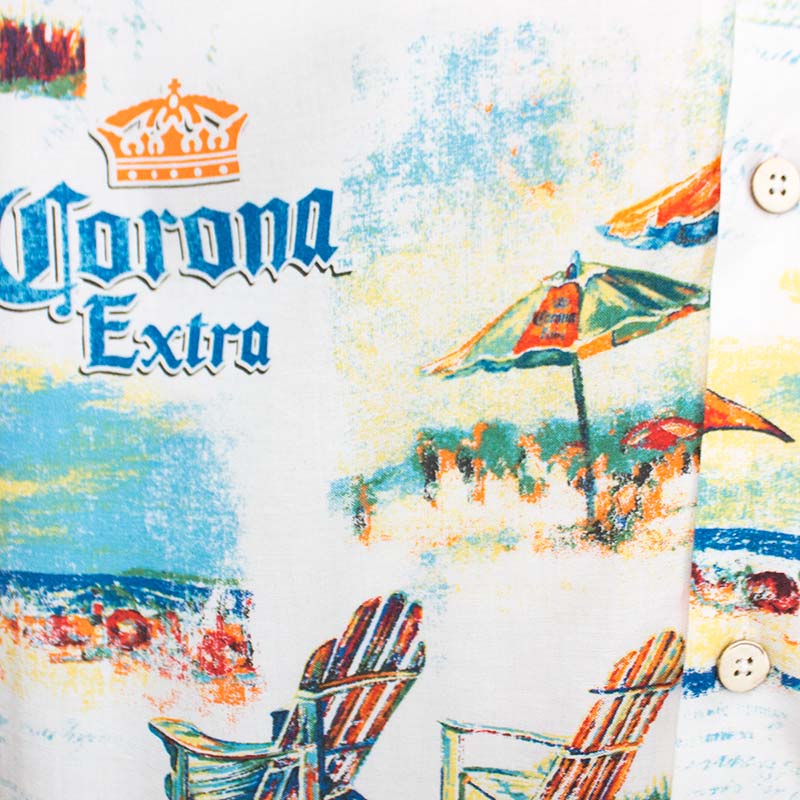 Corona Extra Beach Scene Aloha Shirt Corona Extra Beach Scene Aloha Shirt