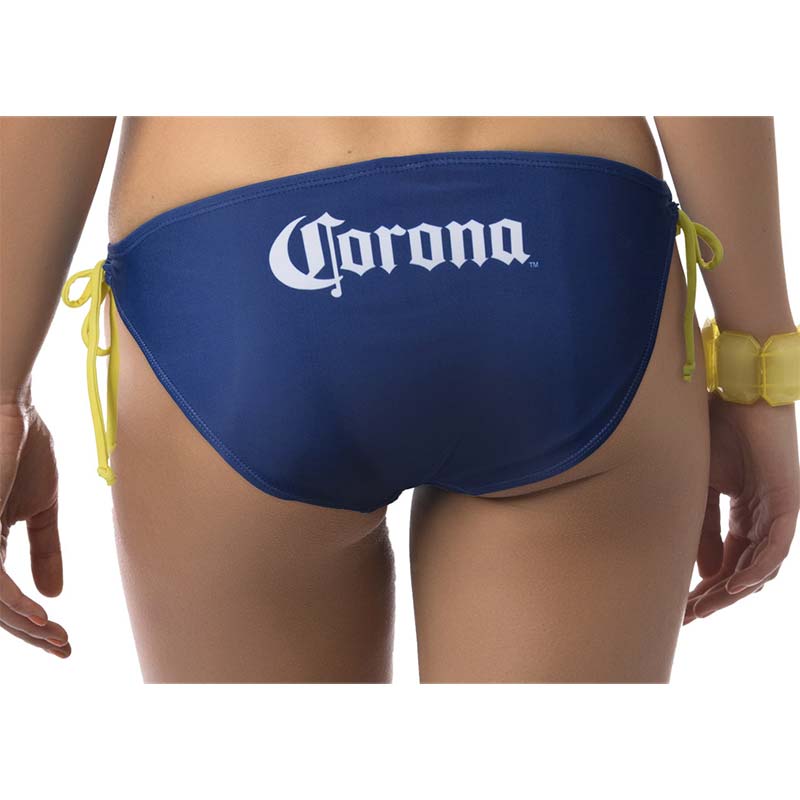 Corona Extra Label Design Women's Swimsuit Navy Blue Bikini Corona Extra Label Design Women's Swimsuit Navy Blue Bikini