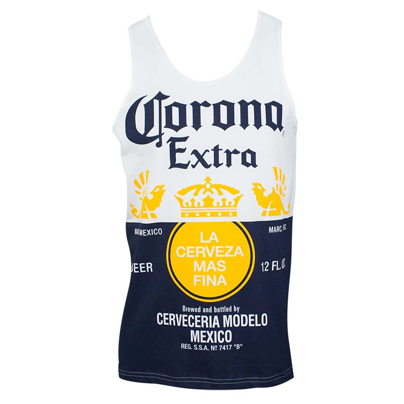 Corona Extra Men's Bottle Label Tank Top