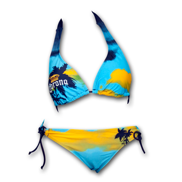 Corona Beach Sunset Blue & Yellow Bikini
