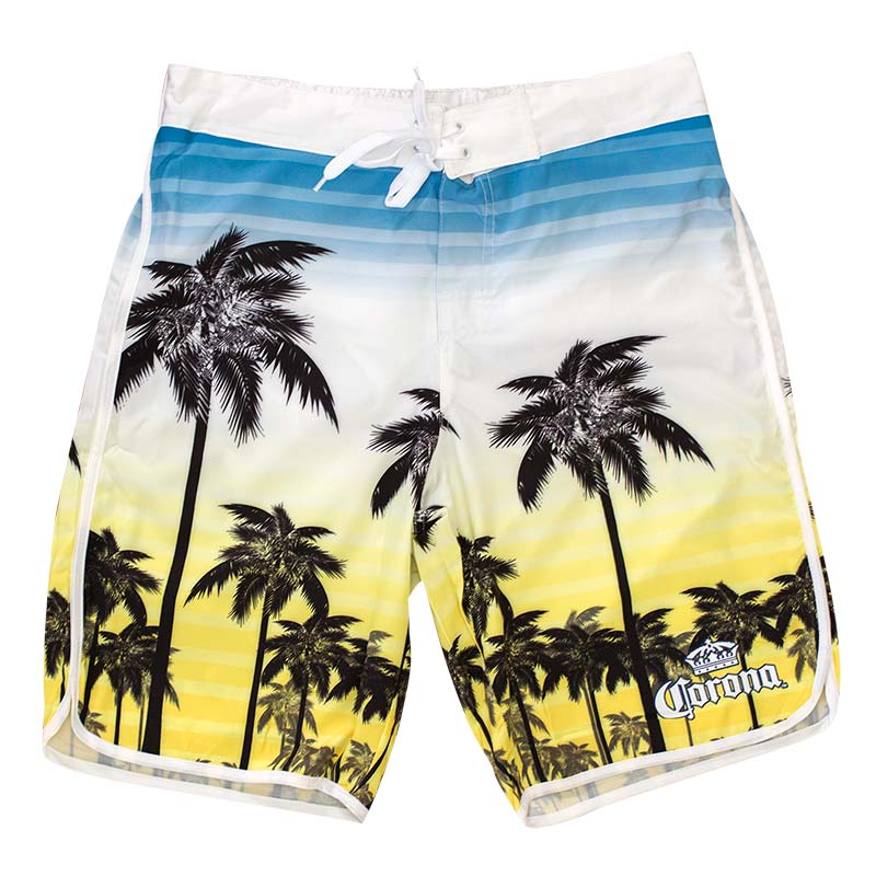 Men's Corona Beer Blue To Yellow Sunset Board Shorts