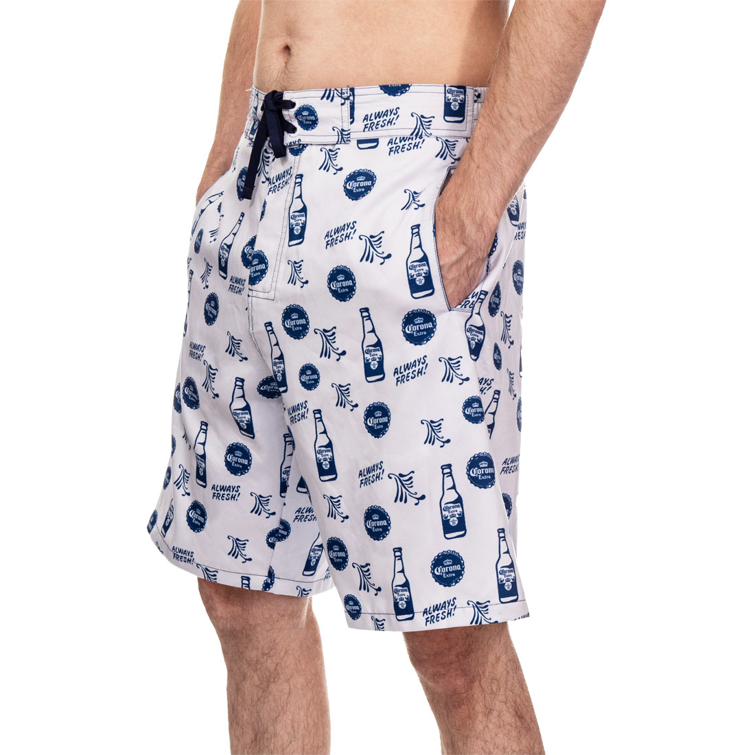 Corona Icon White Board Shorts Corona Icon White Board Shorts