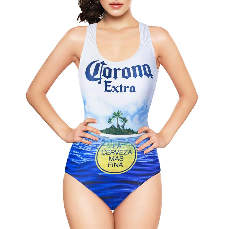 Corona Extra Beach Scene One Piece Women's Swimsuit Corona Extra Beach Scene One Piece Women's Swimsuit