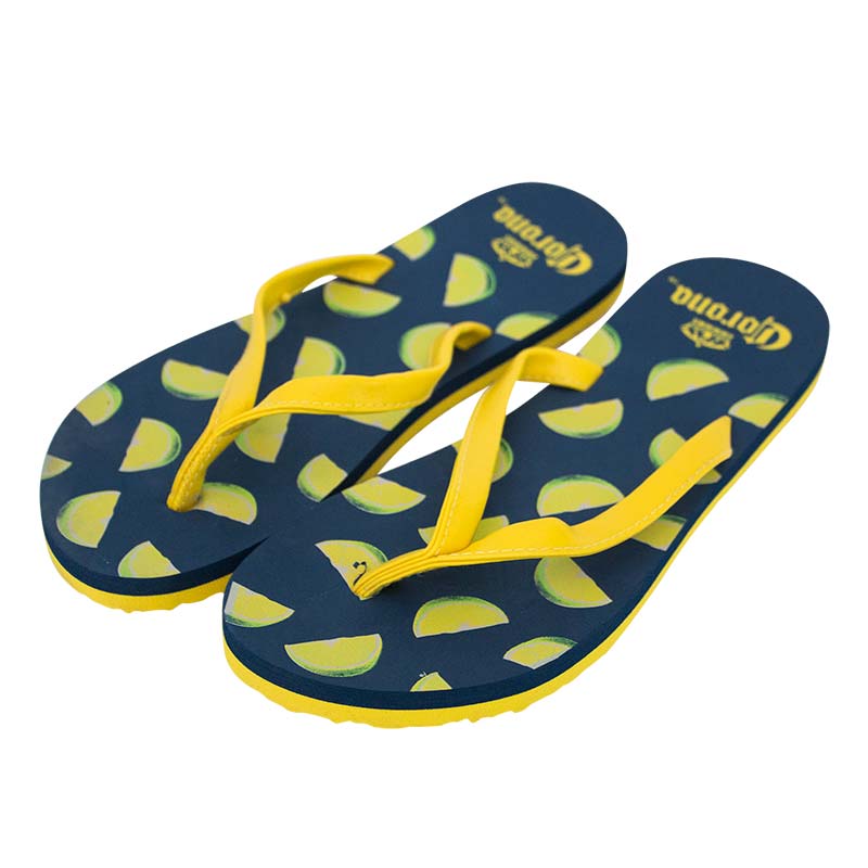 Corona Extra Blue Lime Ladies Yellow Strap Flip Flops Corona Extra Blue Lime Ladies Yellow Strap Flip Flops