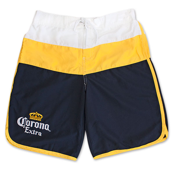 Corona Extra Men's Navy And Gold Board Shorts