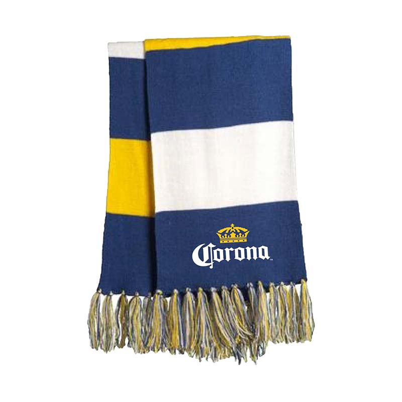 Corona Logo Striped Scarf Corona Logo Striped Scarf