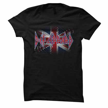 Def Leppard British Womens Black T-Shirt