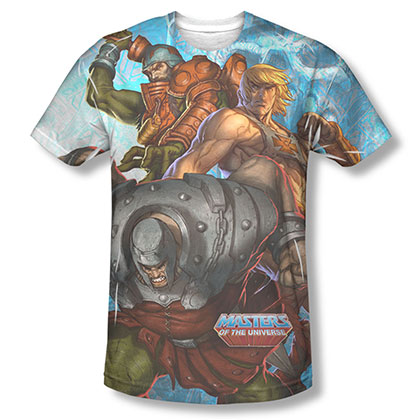 He-Man Masters Of The Universe Heroes Villains Sublimation T-Shirt