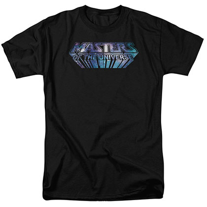 He-Man Masters Of The Universe Space Logo Black T-Shirt