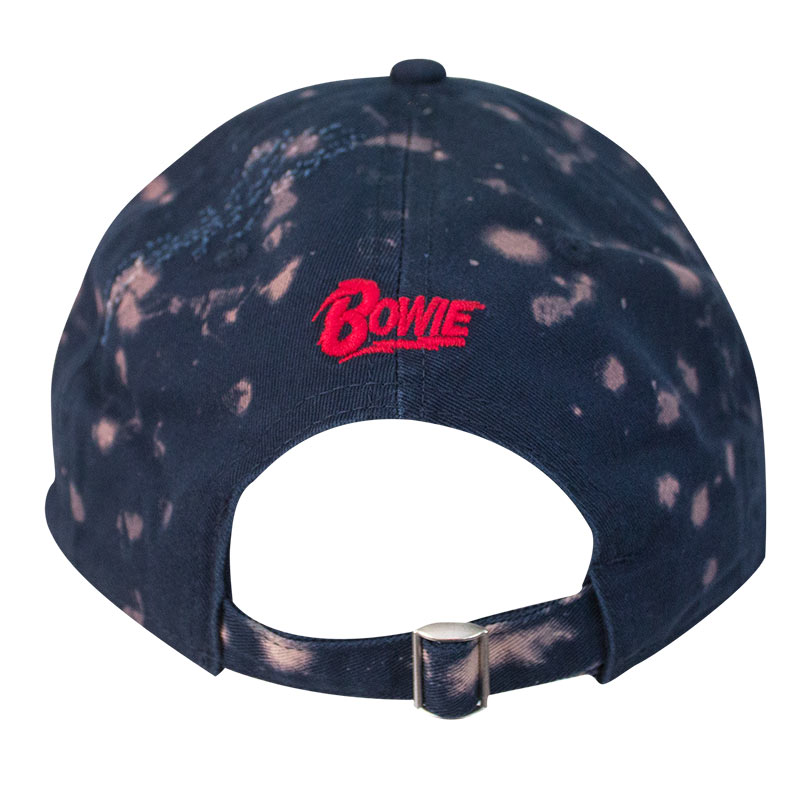 David Bowie Lightning Bolt Logo Bleached Hat David Bowie Lightning Bolt Logo Bleached Hat