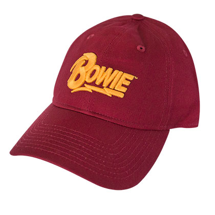 David Bowie Text Logo Red Hat