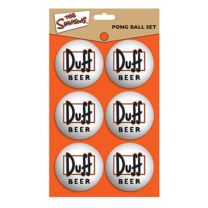 Simpsons Duff Beer Logo Pong Ball Set