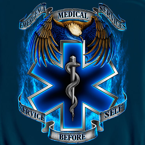 Ems Service Before Self Navy Graphic Hoodie Sweatshirt Free Shipping