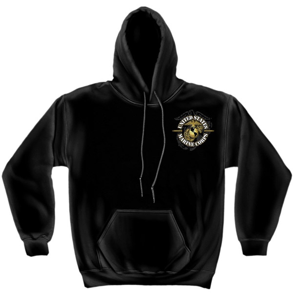 Never Retreat Marines USMC Black Graphic Hoodie Sweatshirt FREE SHIPPING Never Retreat Marines USMC Black Graphic Hoodie Sweatshirt FREE SHIPPING