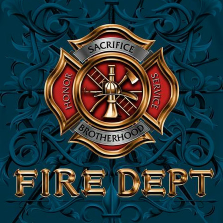 Blue Men's Fire Dept. Tribute Brotherhood Shirt Blue Men's Fire Dept. Tribute Brotherhood Shirt