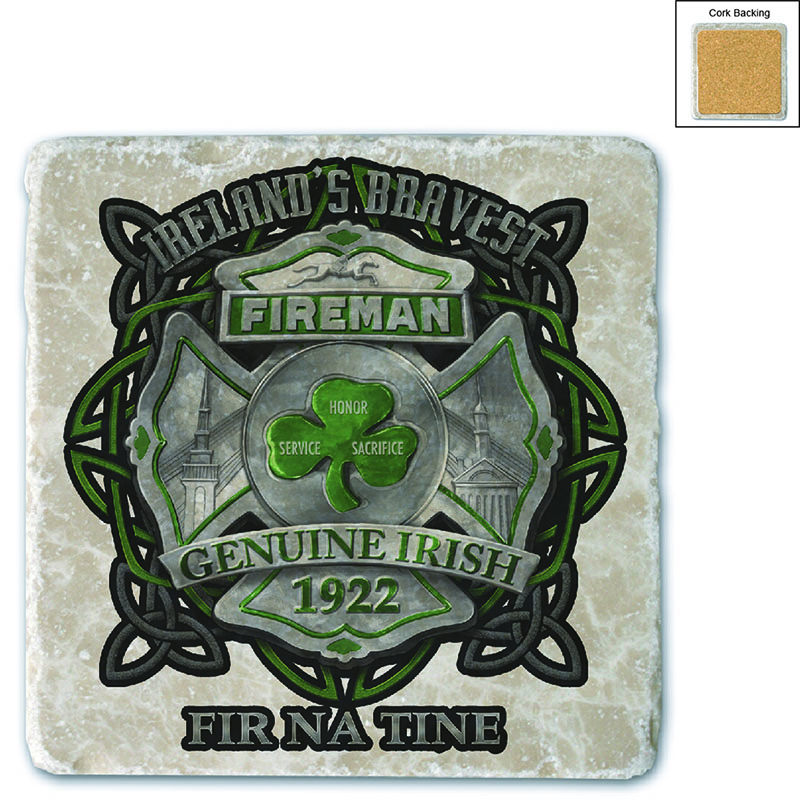 Firefighter Garda Ireland's Bravest Stone Coaster Firefighter Garda Ireland's Bravest Stone Coaster