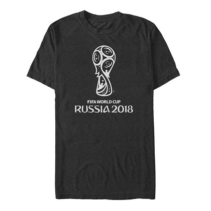 World Cup Russia 2018 Black and White Tshirt