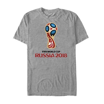 World Cup Russia 2018 Logo Grey Tshirt