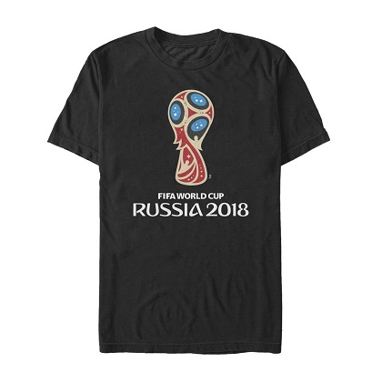 World Cup Russia 2018 Logo Black Tshirt