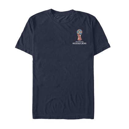 World Cup Russia 2018 Chest Logo Navy Blue Tshirt