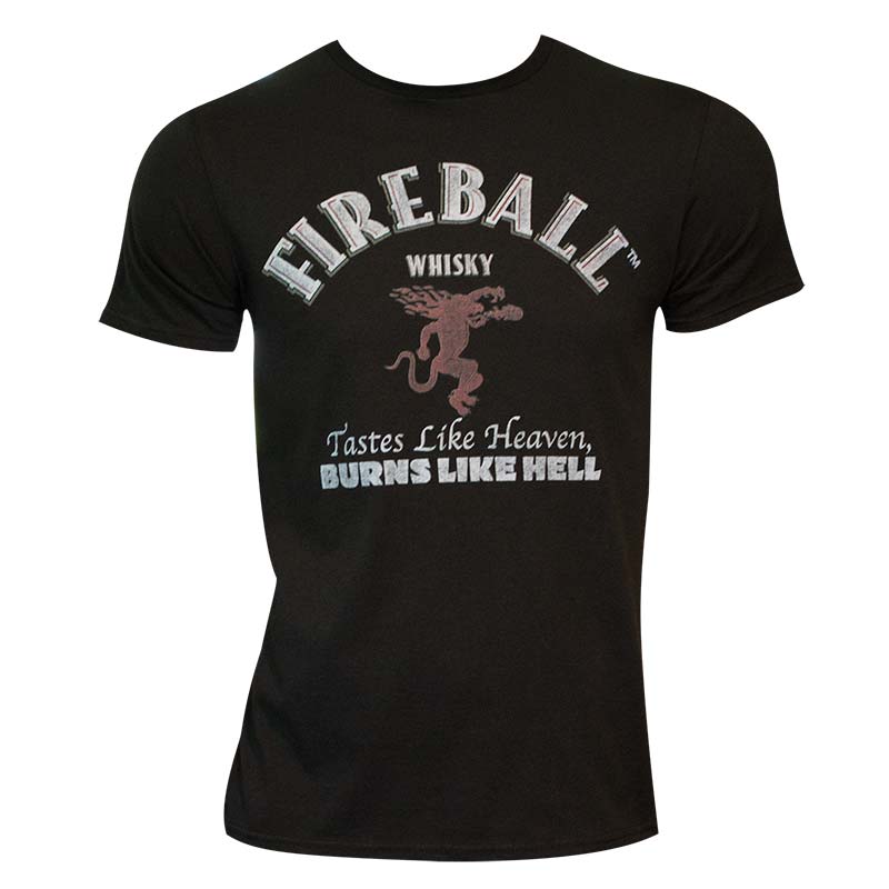 Men's Fireball Black Text Label T-Shirt Men's Fireball Black Text Label T-Shirt