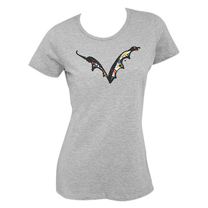 Flying Dog Batwing Logo Women's Heather Grey TShirt