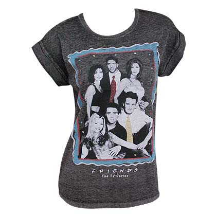 Friends Cast Photo Rolled Sleeves Women's Tshirt