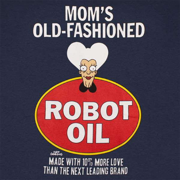 Futurama Mom's OldFashioned Robot Oil Navy Graphic TShirt