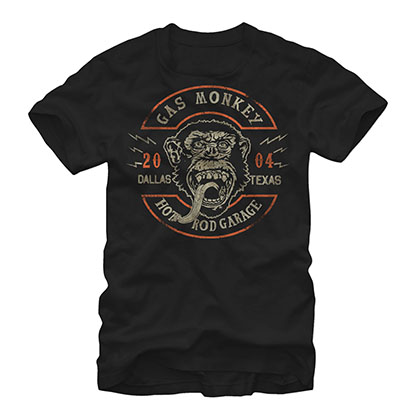 Gas Monkey Garage Shop Circle Black T-Shirt