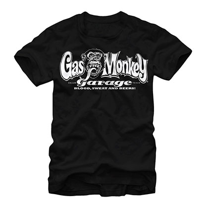 Gas Monkey Garage Logo Blood Sweat Beers Black T-Shirt