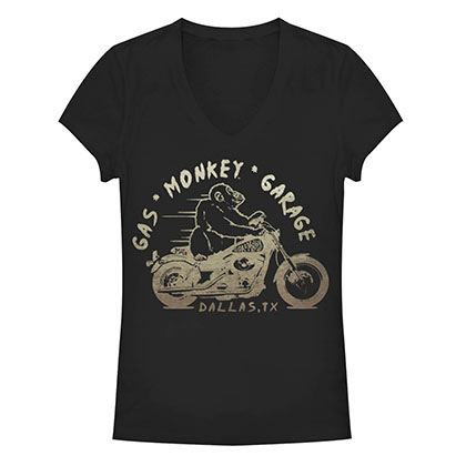Gas Monkey Garage Vroom Black Juniors T-Shirt